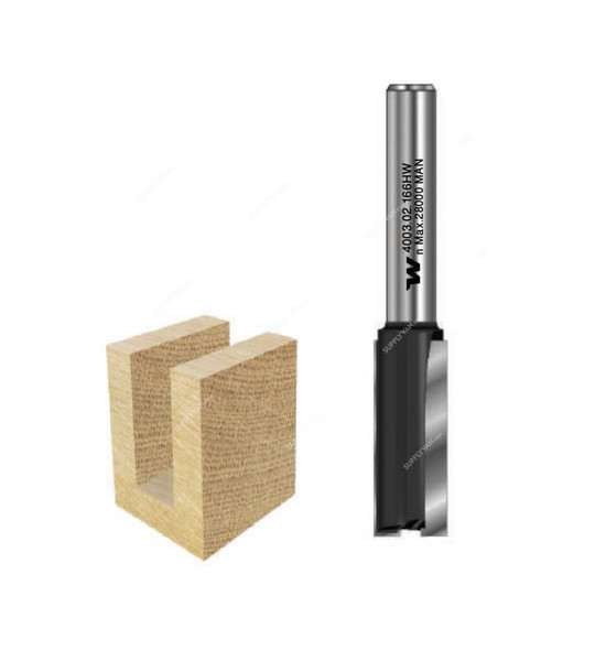 Witox Straight Router Bit, 4003.02.166, Tungsten Carbide, 2 x 16MM