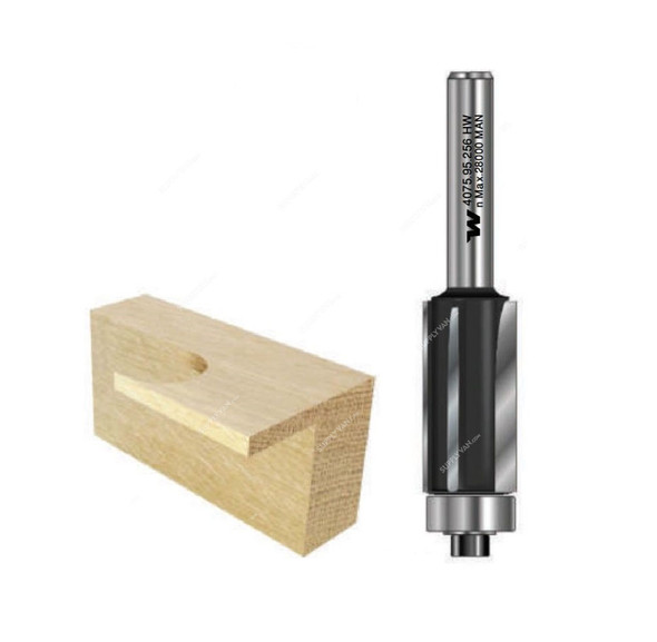Witox Trimming Router Bit W/ Ball Bearing, 4075.12.256, TC, 12.7 x 38MM