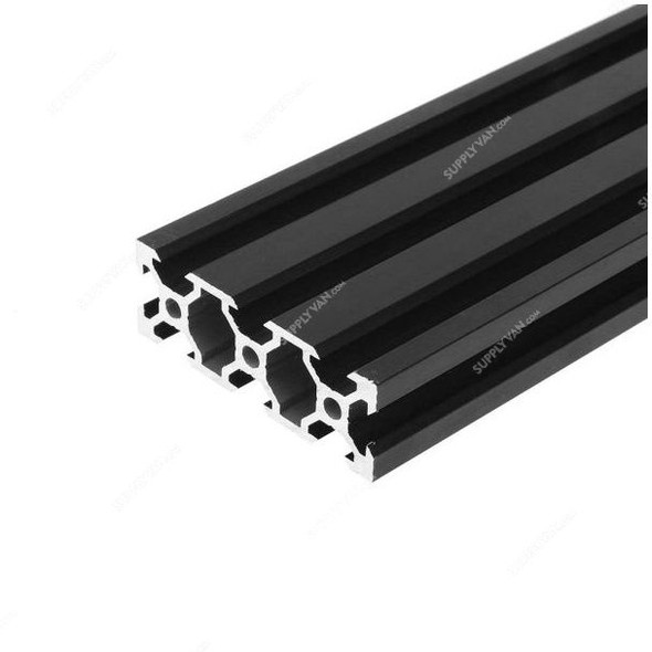 Extrusion Profile, 2060V, 20 Series, T-Slot, Aluminium, 2000MM, Black, PK4