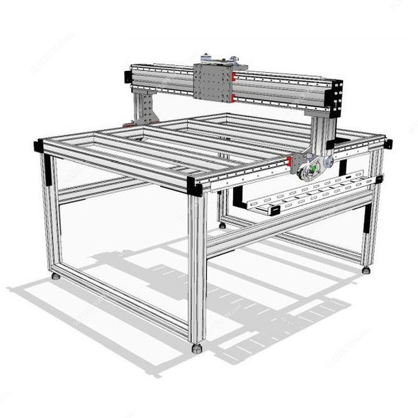 Extrusion CNC Router W/ Stand Kit, 4 x 4 Feet, Silver