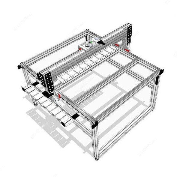 Extrusion CNC Router W/ Stand Kit, 4 x 4 Feet, Silver