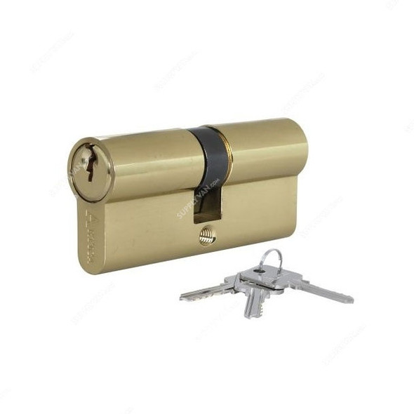 Artica Cylindrical Lock W/ Key, EPC60NKK-PB, 60MM, Brass