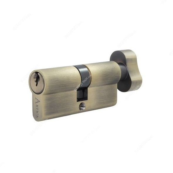 Artica Cylindrical Lock With Key, EPC60NKT-MAB, 60MM, Brass