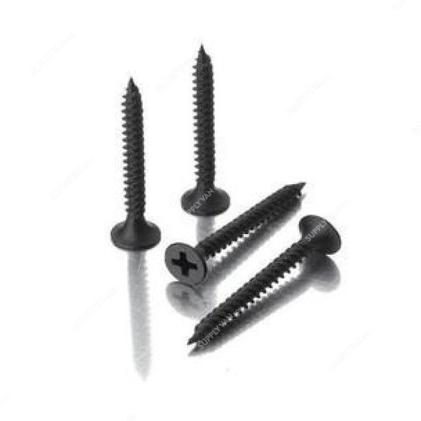 Pride Gypsum Screw, 1 Inch x 8MM, Black, 18 Pcs/Pack