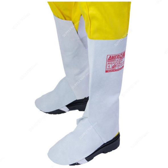 Ameriza Welding Leg Guard, A102511720, Leather, White