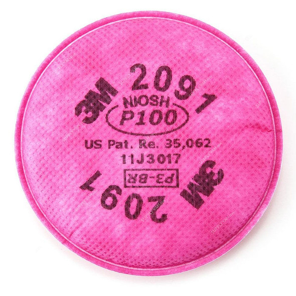 3M Particulate Filter, 3M2091, P100, Pink