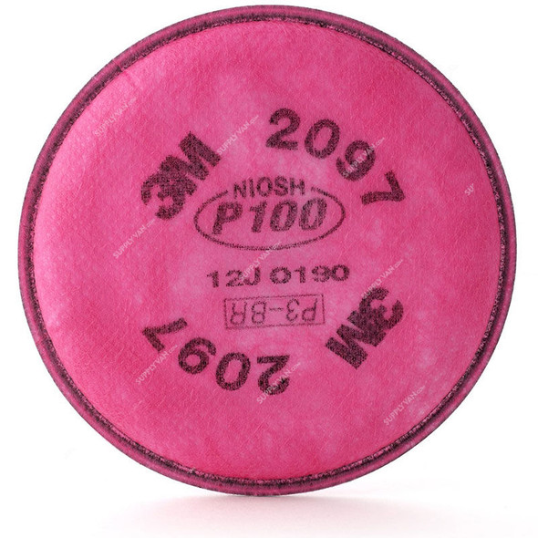 3M Particulate Filter, 3M2097, P100, Pink