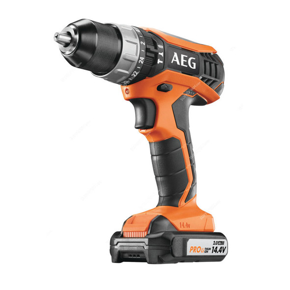 AEG Compact Percussion Drill, BSB14G3LI-202C, 14V, 13MM, Black and Orange