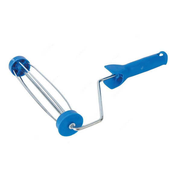Tuf-Fix Cage Roller Frame W/ Blue Polyester Refill, 7CRBM, Chrome Plated, 48MM x 7 Inch, Blue