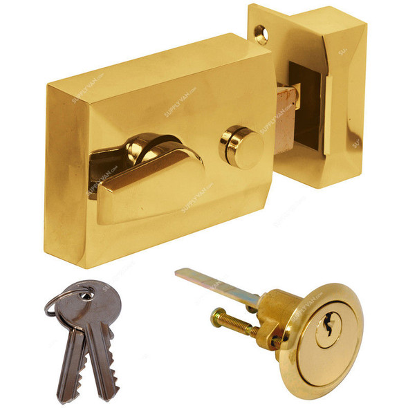 Tuf-Fix Door Knight Latch, NL5645SG, Satin Brass Plated, 60MM, Gold
