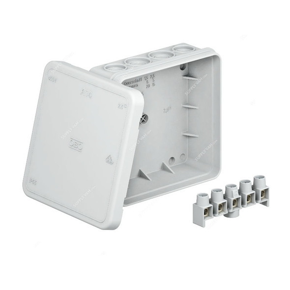 OBO Junction Box, OBO2000378, A14, Polypropylene, IP55, Light Grey