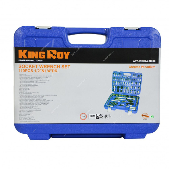 King Roy Tools Set, 9990, 110MDA-TB-D6, 110PCS