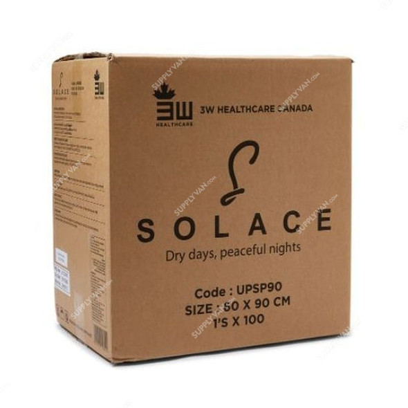 3W Solace Underpads, 11311, CM Series, 60CM Width x 90CM Length, 100 Pcs/Pack