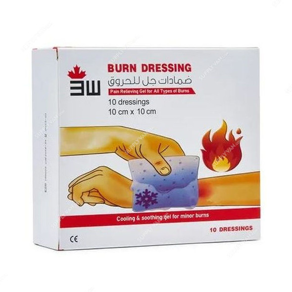 3W Burn Dressing, 1139, 10CM Width x 10CM Length, 10 Pcs/Box