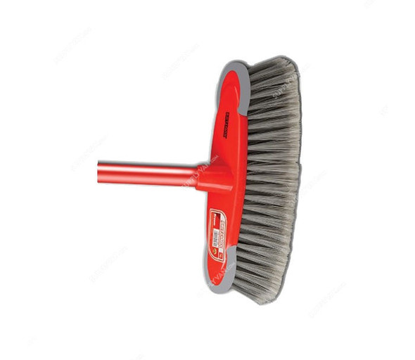 Britemax Broom Head With Stick, FB-415-SM, Red and Grey