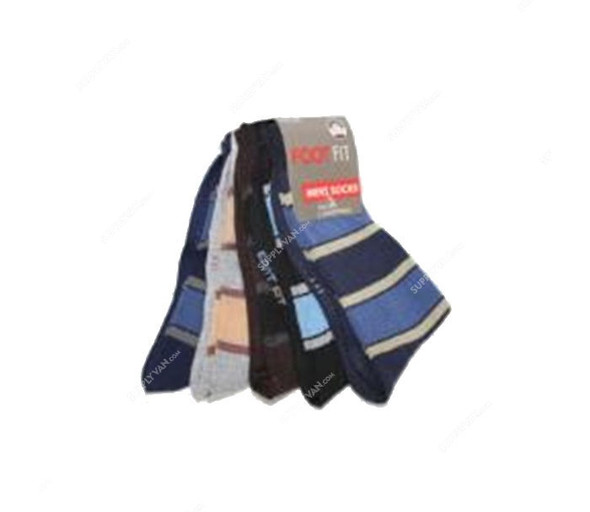 Foot Fit Socks, FT-1301, Men, Multicolor, PK5