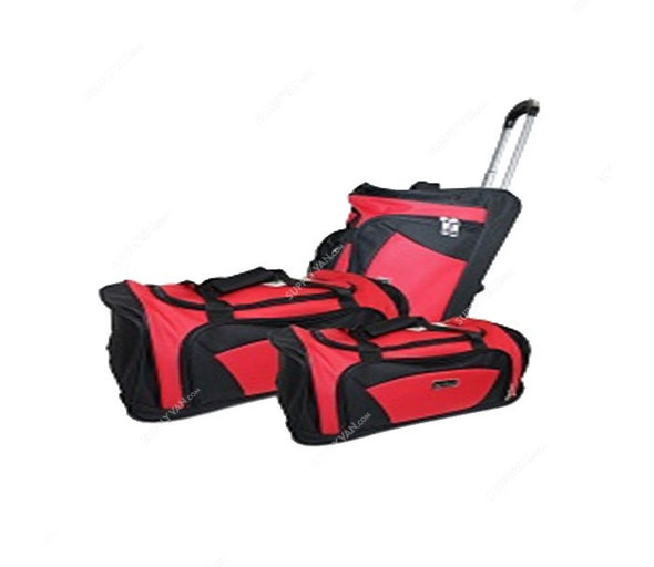 Traveller Duffle Bag, TR-1030, 20 Inch, Red and Black, PK3