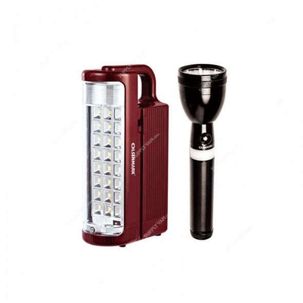 Olsenmark Emergency Lantern With Flashlight, OMEFL2751, 220-240V