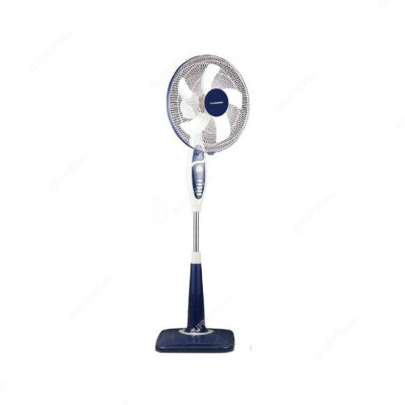 Olsenmark Stand Fan, OMF1724, 5 Blades, 16 Inch, 64W, Blue and White