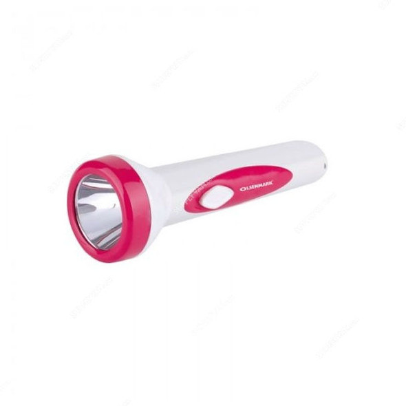 Olsenmark LED Flashlight, OMFL2757, 1500mAh, 3W, Pink and White