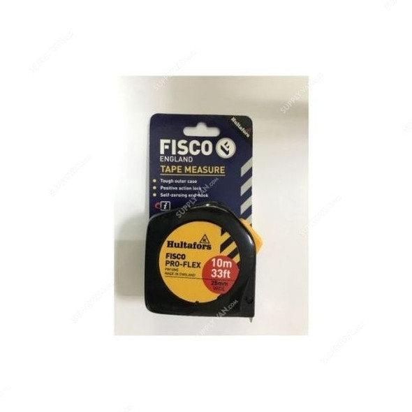 Fisco Measuring Tape, PW10ME, Pro-Flex, 10 Mtrs x 25MM
