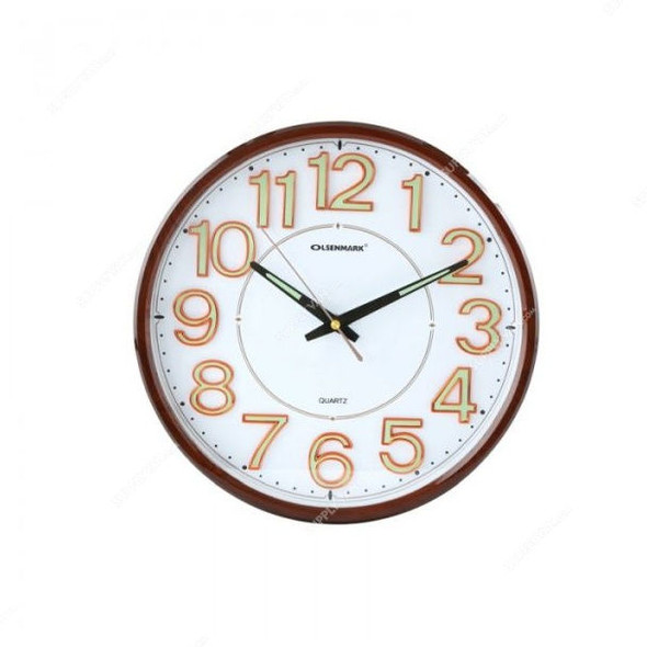 Olsenmark Wall Clock, OMWC1776, Brown
