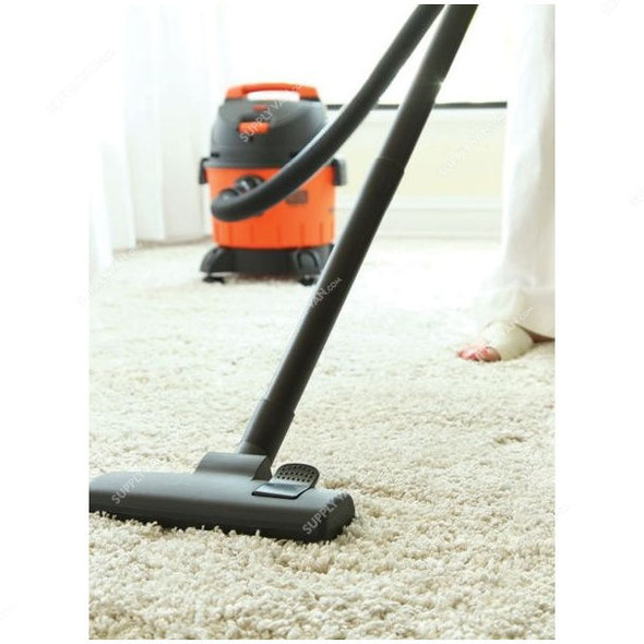 Black and Decker Wet and Dry Vacuum Cleaner, WDBD15-B5, 1400W, 15L, Orange and Black
