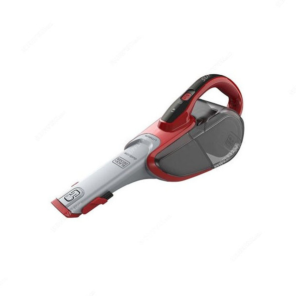 Black and Decker Cordless Vacuum Cleaner, DVJ315J-B5, 16.2Wh, 0.5L, Grey and Red