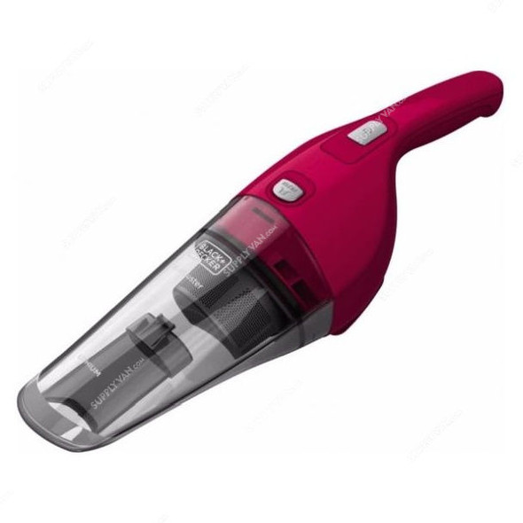 Black and Decker Cordless Vacuum Cleaner, NVB115WA-B5, 5.4Wh, 0.37L, Red
