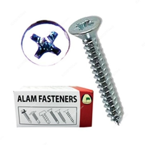 Alam Fastener Self Tapping Screw, ASTST1-1-2X6, CSK, M6 x 1/2 Inch, China, PK900