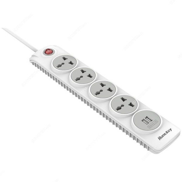 Huntkey Extension Socket, SZN507, 4 Way, 3 Mtrs, White