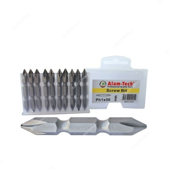 Alam-Tech Screwdriver Bit, ASBP2X65D, Double Tip, PH2 x 65MM, PK10