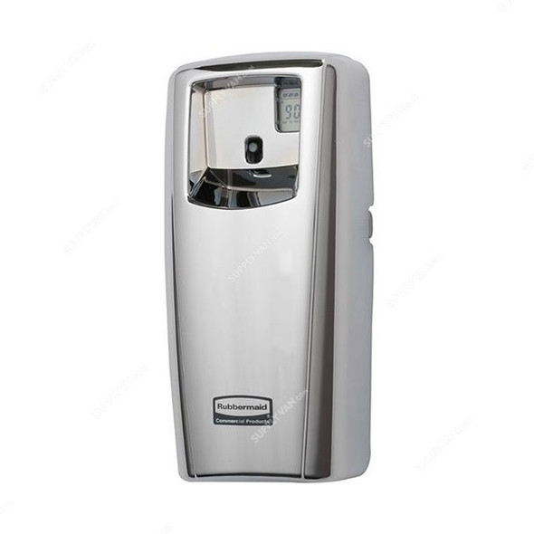 Rubbermaid Automatic Air Freshener Aerosol Dispenser, LED Display, Silver