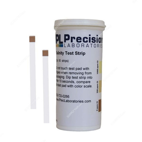 Precision Salinity Test Strip, SAL, 0-1000ppm, 64 x 5MM, PK50
