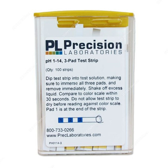 Precision Test Strip, PH0114-3, 64 x 5MM, 3 Pads