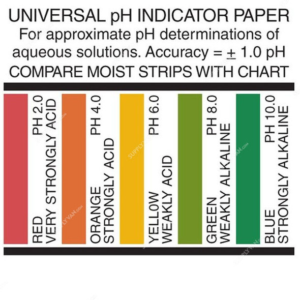 Precision pH Test Paper, 110, 48 x 6MM, PK100