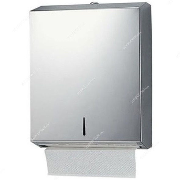 Intercare C-Fold Towel Roll Dispenser, Stainless Steel, Silver