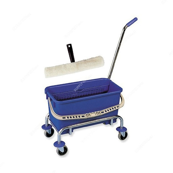 Intercare Window Cleaning Trolley, Plastic, 20 Ltrs, Blue