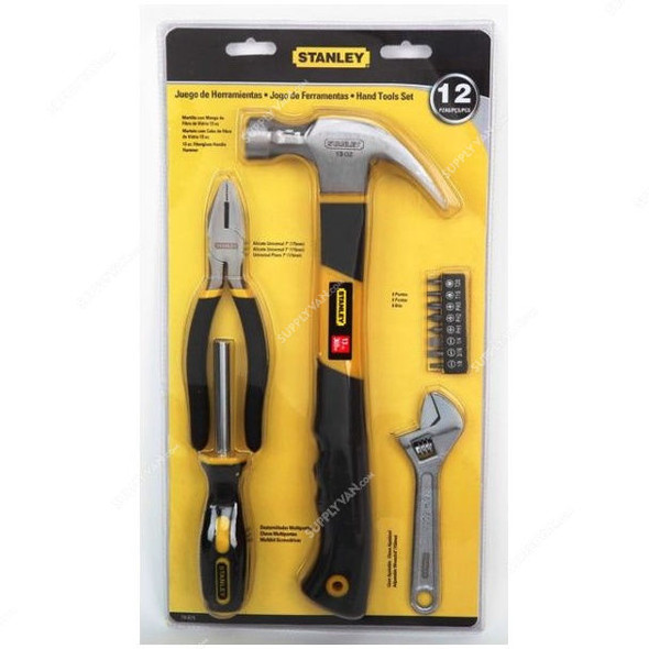 Stanley Hand Tools Set, 70-875, Black and Yellow, 12PCS