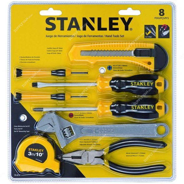 Stanley Hand Tools Set, 70-876, Black and Yellow, 8PCS