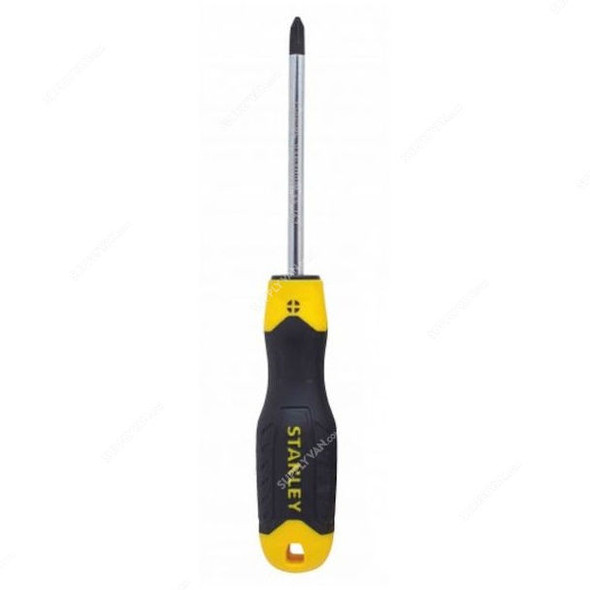 Stanley Screwdriver, STMT60808-8, Cushion Grip, PH2 x 38MM, Black and Yellow