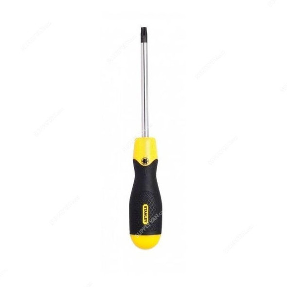 Stanley Screwdriver, STMT60849-8, Cushion Grip, T27 x 100MM, Black and Yellow