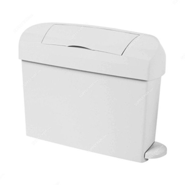 Intercare Lady Bin With Pedal, ABS, 15 Ltrs, White