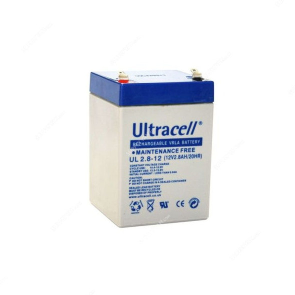 Ultracell VRLA Battery, UL2.8-12, 12V, 2.8A