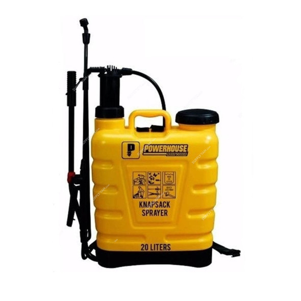 Powerhouse Knapsack Sprayer, PVC, 20 Ltrs, Yellow