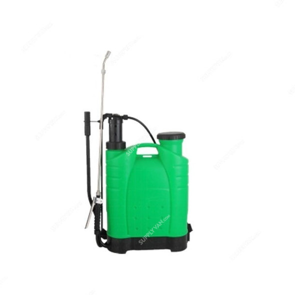 Knapsack Sprayer, Polyethylene, 16 Ltrs, Green and Black