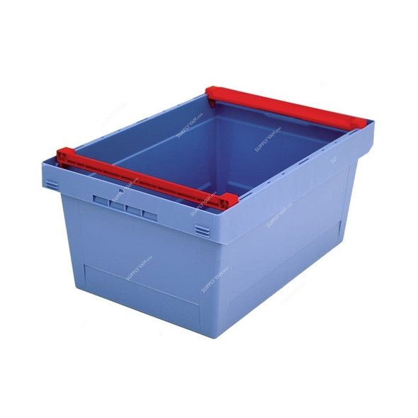 Bito Storage Container With Stacking Rails, MBB64271, Polypropylene, 47 Ltrs, 600 x 400MM, Light Blue