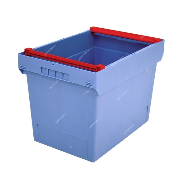 Bito Storage Container With Stacking Rails, MBB64421, Polypropylene, 74 Ltrs, 600 x 400MM, Light Blue