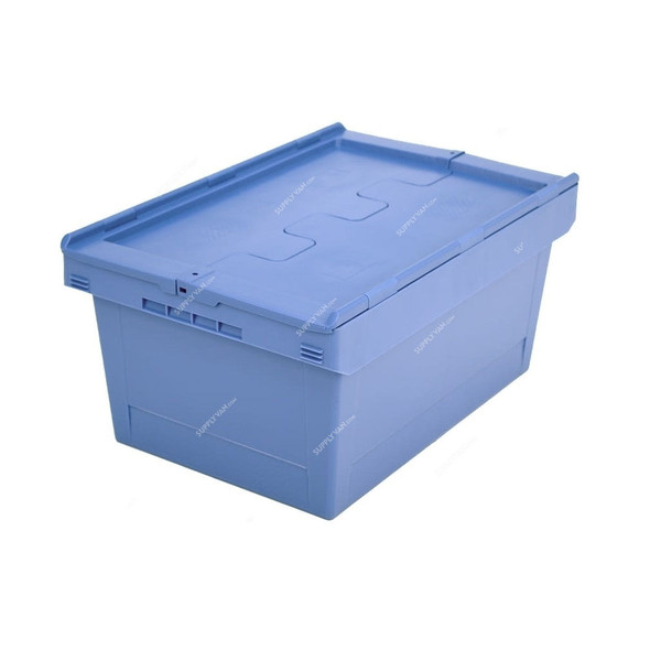 Bito Attached Lid Container, MBD64271, Polypropylene, 47 Ltrs, 610 x 400MM, Light Blue