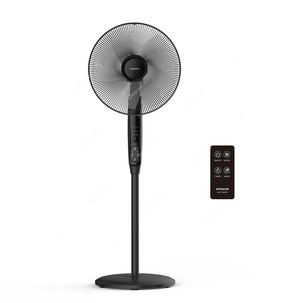 Hitachi Stand Fan With Remote Control, ESP3000R, 220-240V, 16 Inch, Black